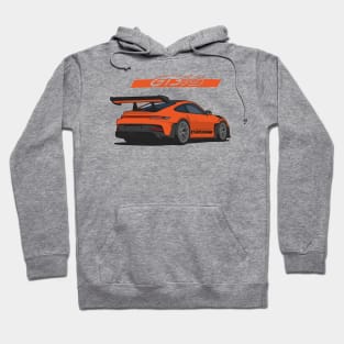 Rear car 911 gt3 rs orange Hoodie